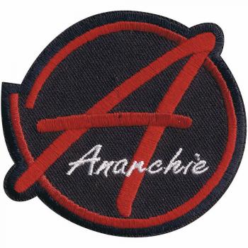 AUFNÄHER - A = ANARCHIE - Gr. 8cm x 7cm (06047) Applikation Stick Patches Aufbügler - Militär Emblem