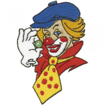 AUFNÄHER - Clown - 03299 - Gr. ca. 6cm x 10cm - Patches Stick Applikation Bügel-Emblem