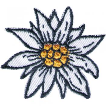 Aufnäher - Edelweißblüte Blume - 01834 - Gr. ca. 5,5cm x 5cm