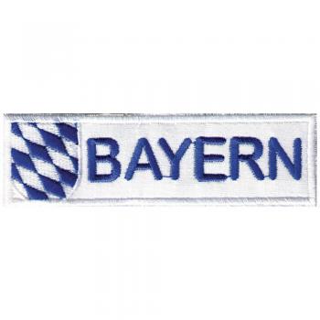 AUFNÄHER "BAYERN-Fahne" NEU Gr. ca. 11,5x3,5cm (01885) Stick Patches Emblem Applikation