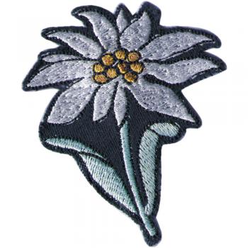 Aufnäher - Edelweiß Blume - 03041 - Gr. ca. 5,5 cm x 6,5 cm