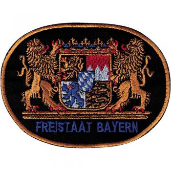 Aufnäher - Bayern Wappen - 04990 schwarz - Gr. ca. 10cm x 8cm
