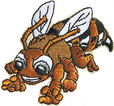 AUFNÄHER - Bee Hummel Wespe Biene - 00768 - Gr. ca. 7 cm x 6 cm - Patches Stick Applikation Bügel-Emblem