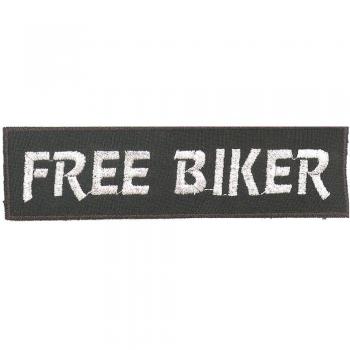 AUFNÄHER - Free Biker - 04047 - Gr. ca. 11 x 3 cm - Patches Stick Applikation