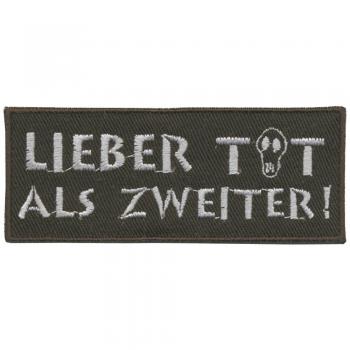 AUFNÄHER - Lieber Tot... - 04399 - Gr. ca. 8 x 11 cm - Patches Stick Applikation