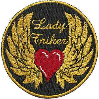 AUFNÄHER - Lady Triker - 06151 - Gr. ca. 8,5 cm - Patches Stick Applikation