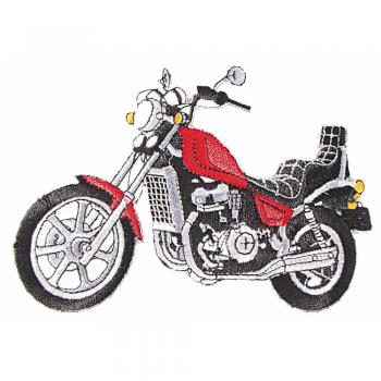 AUFNÄHER - Rotes Motorrad - 08501 - Gr. ca. 9 x 13 cm - Patches Stick Applikation