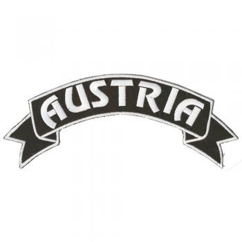 RÜCKENAUFNÄHER "AUSTRIA" NEU Gr. ca. 7x28cm (08532) Stick Patches Applikation Aufnäher - Biker Trucker Motorradfahrer