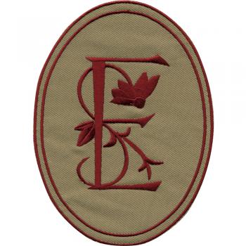 AUFNÄHER oval - Buchstabe E - Gr. ca. 10cm x 14cm (21536) Patches Stick Emblem Alphabet ABC