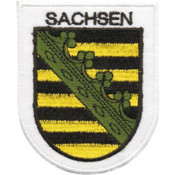 AUFNÄHER - SACHSEN - 03141 - Gr. ca. 7 x 8,5 cm Stick Patches Applikation