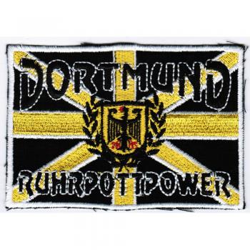 AUFNÄHER - Dortmund - Ruhrpottpower - 20606 - Gr. ca. 10 x 7 cm - Patches Stick Applikation