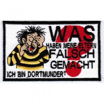 AUFNÄHER - Ich bin Dortmunder - 20608- Gr. ca. 11 x 7 cm - Patches Stick Applikation