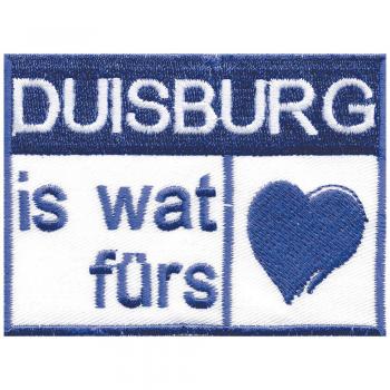 AUFNÄHER - Duisburg  - 00497 - Gr. ca. 9 x 7 cm - Patches Stick Applikation