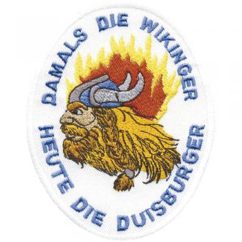 AUFNÄHER - Duisburg - damals die Wikinger - 00498 - Gr. ca. 9 x 6,8 cm - Patches Stick Applikation