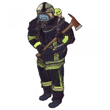 Aufnäher Applikation - Feuerwehrmann -00711 - Gr. ca. 6 x 12 cm - Stick Emblem