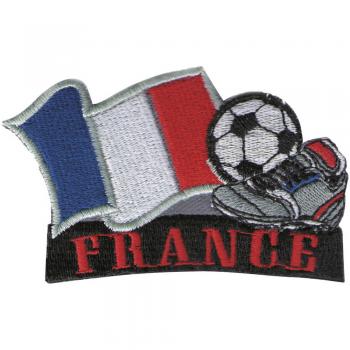 AUFNÄHER - Fußball - Frankreich - 77914 - Gr. ca. 8 x 5 cm - Patches Stick Applikation