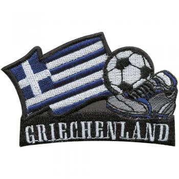 AUFNÄHER - Fußball - Griechenland - 77916 - Gr. ca. 8 x 5 cm - Patches Stick Applikation