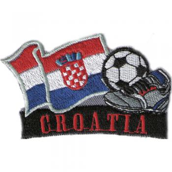 AUFNÄHER - Fußball - Kroatien - 77917 - Gr. ca. 8 x 5 cm - Patches Stick Applikation
