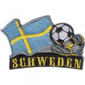 AUFNÄHER - Fußball - Schweden - 77931 - Gr. ca. 8 x 5 cm - Patches Stick Applikation