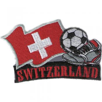 AUFNÄHER - Fußball - Schweiz - 77907 - Gr. ca. 8 x 5 cm - Patches Stick Applikation