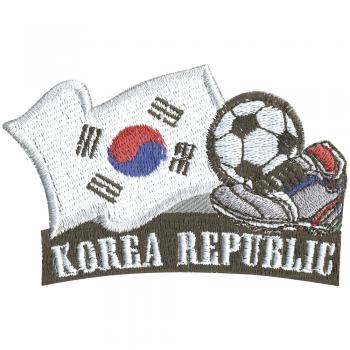 AUFNÄHER - Fußball - Südkorea - 77921 - Gr. ca. 8 x 5 cm - Patches Stick Applikation