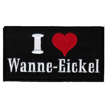 AUFNÄHER - I Love Wanne Eickel - 02920 - Gr. ca. 9 x 6,5 cm - Patches Stick Applikation