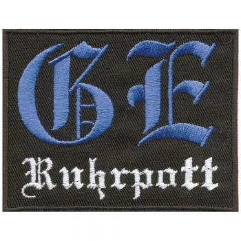 Aufnäher Patches Applikation Wappen - GE RUHRPOTT - 03215 - ca. 8,5 x 7 cm