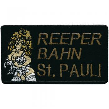 AUFNÄHER - Reeperbahn St. Pauli - 00368 - Gr. ca. 10,5 x 4 cm - Patches Stick Applikation