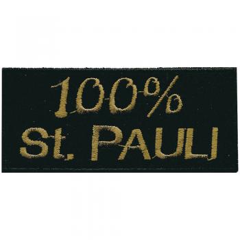 AUFNÄHER "100 % St. PAULI" - NEU Gr. ca. 8-11cm (00369) Patches Stick Applikation Stadtwappen Landeswappen Region