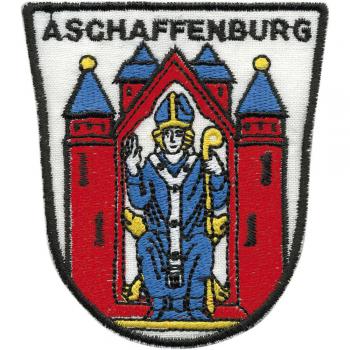 AUFNÄHER - Wappen - Aschaffenburg - 00429 - Gr. ca. 7 x 8 cm - Patches Stick Applikation