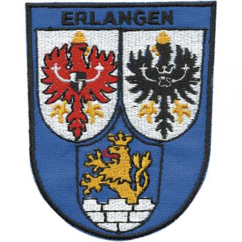 AUFNÄHER - Wappen - Erlangen - 00433 - Gr. ca. 7 x 8,5 cm - Patches Stick Applikation