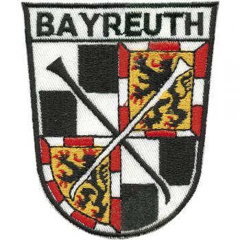 AUFNÄHER - Wappen Bayreuth - 00438 - Gr. ca. 9 x 6,5 cm - Patches Stick Applikation