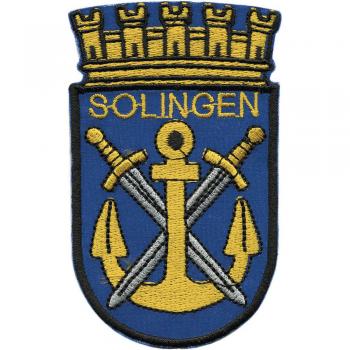 AUFNÄHER - Wappen - SOLINGEN - 00459 - Gr. ca. 5,5 x 9 cm - Patches Stick Applikation