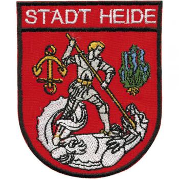 AUFNÄHER - Stadt Heide - 00460 - Gr. ca. 7,5 x 9,5 cm - Patches Stick Applikation
