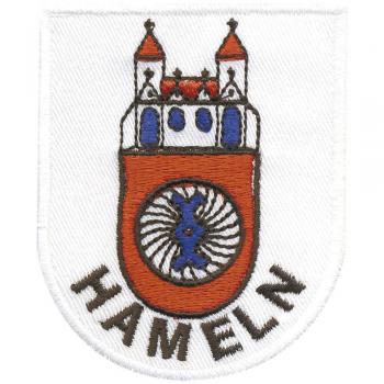 AUFNÄHER - Aufbügler - Wappen - HAMELN - 00491 - Gr. ca. 6 x 7,5 cm - Patches Stick Applikation