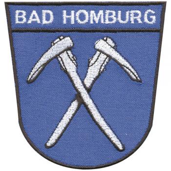 AUFNÄHER - Wappen - BAD HOMBURG - 00499 - Gr. ca. 7,5 x 6,5 cm - Patches Stick Applikation