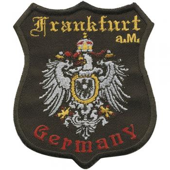 AUFNÄHER - Wappen - Frankfurt - 01796 - Gr. ca. 9 x 10,5 cm - Patches Stick Applikation
