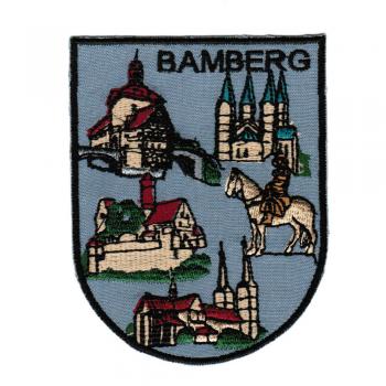AUFNÄHER - Wappen - BAMBERG - 02924 - Gr. ca. 7,5 x 8,5 cm - Patches Stick Applikation