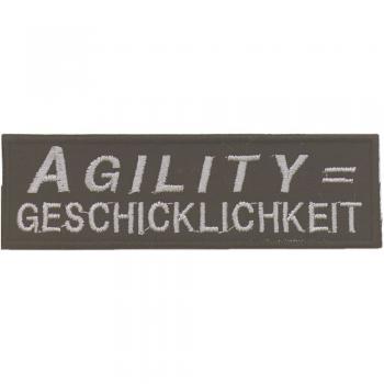 Aufnäher - Agility Geschicklichkeit - 04549 - Gr. ca. 11 x 4 cm - Patches Stick applikation