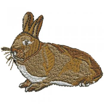 Aufnäher - Kaninchen braun - 00323 - Gr. ca. 7 x 7 cm - Patches Stick Applikation