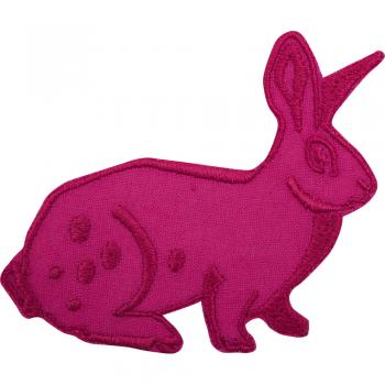 AUFNÄHER "HASE KANINCHEN Rabbit" NEU Gr. ca. 8cm x 7cm (00605 pink) Applikation Stick Patches Aufbügle