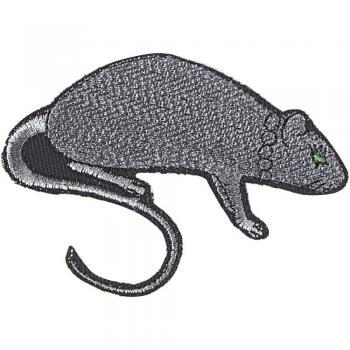 Aufnäher Ratte Nagetier Maus Gr. ca. 8,5cm x 6cm (03081) Stick Patches Applikation