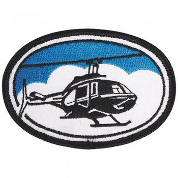 Aufnäher - Hubschrauber oval - 04594 - Gr. ca. 9 x 6 cm - Patches Stick Applikation