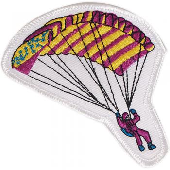 AUFNÄHER "Fallschirmspringer" NEU Gr. ca. 7,5cm x 9cm (04643) Stick Patches Applikation