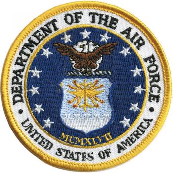 Aufnäher - Department of the Air Force - 04613- Gr. ca. 8 cm - Patches Stick Applikation