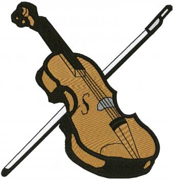 Aufnäher - Geige - 04738 - Gr. ca. 12,5 x 12,9 cm - Patches Stick Applikation