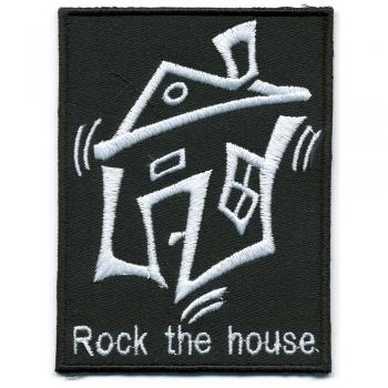 Aufnäher - Rock the House - 06081 - Gr. ca. 7 x 9 cm - Patches Stick Applikation