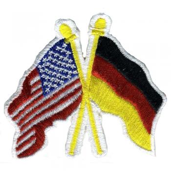 Aufnäher - USA Deutschland - 04353 - Gr. ca. 6,5 x 5,5 cm
