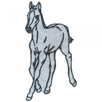 Aufnäher - Pferd - 00913 - Gr. ca. 6,5 x 5 cm - Patches Stick Applikation