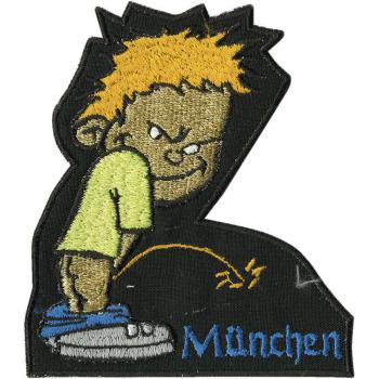 ca Gr Pinkelmännchen Merkel Aufnäher 9 x 9,5 cm 00384 Patches Stick A